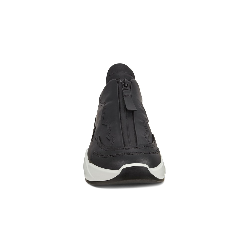 Womens Sneakers - ECCO Chunky Zippered - Black - 9043QJHNB